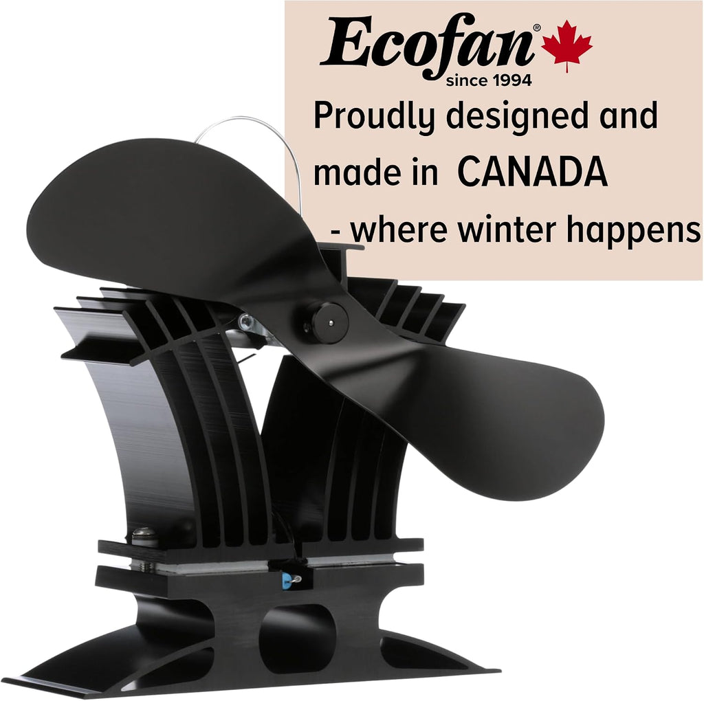 Ecofan BelAir Heat Powered Stove Fan - Powerful Design, Low Start Temperature Technology, Perfect for Gas, Pellet & Soapstone Stoves, 140 CFM - Circulates Warm Air Efficiently & Reduces Fuel Cost
