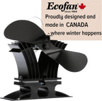 Ecofan BelAir Heat Powered Stove Fan - Powerful Design, Low Start Temperature Technology, Perfect for Gas, Pellet & Soapstone Stoves, 140 CFM - Circulates Warm Air Efficiently & Reduces Fuel Cost