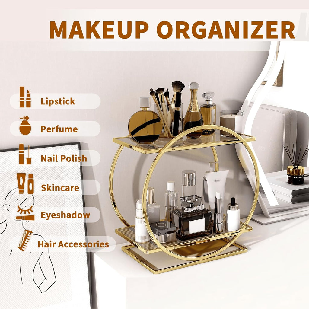 Perfume Organizer, 2-Tier Bathroom Countertop Organizer and Storage