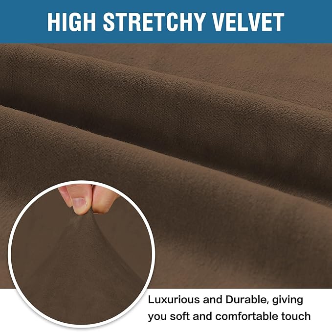 H.VERSAILTEX Stretch Velvet Loveseat Covers - Image 3