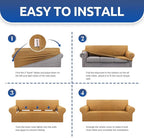 KEKUOU Stretch Loveseat Sofa Cover Slipcover, Couch Covers - Image 6