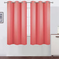 LEMOMO Coral Blackout Curtains 38 x 63 Inch Length/Set of 2 Curtain by Lemomo