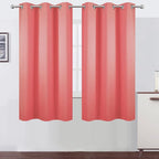 LEMOMO Coral Blackout Curtains 38 x 63 Inch Length/Set of 2 Curtain by Lemomo
