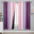 Estelar Textiler Ombre Pink and Purple Blackout Curtains 72 Inch Length 2 Panels by ESTELARTEXTILER