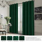 Yakamok 100% Blackout Curtain Panels 84 inches Cold and Light Blocking Drapes - Image 7