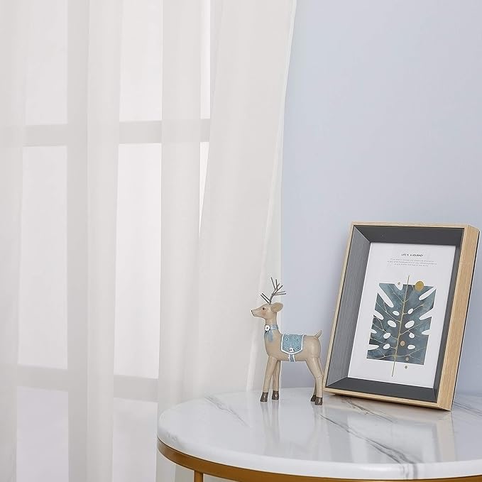 NICETOWN Beige Sheer Curtains Airy & Elegant - Image 4