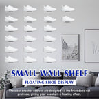 Treela 30 Pack Floating Shoe Wall Displays Shelf, Rectangular, 8x2x3 in
