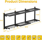 POKIPO Large Modular Power Tool Organizer Wall Mount With 6 Adjustable Shelf, Heavy Duty Iron Tool Storage Rack Loads 300lbs with 8 Cordless Tools Drill Holder,Battery Utility Rack for Garage Workshop