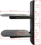 VideoSecu 2 Shelf DVD DVR VCR Wall Mount Bracket Component Shelf for DVD Player DDS Receiver Video Audio Cable Box MDVD04B WP6