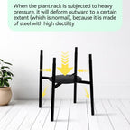 Plant Stand Indoor, Width Adjustable Metal Planter Stand, Fits Up 9.6 - 13.6 Inch Pots, Heavy Duty Potted Plant Holder for Home Garden Patio