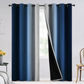 SimpleHome Blue Ombre 100% Blackout Curtains by SimpleHome