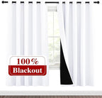 NICETOWN 100% Blackout Window Curtain Panels, Full Light Blocking Drapes - Image 2