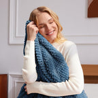 Whale Flotilla Queen Size Fuzzy Fleece Blanket, Fluffy Warm Soft Jacquard Bed - Image 2