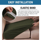 H.VERSAILTEX Velvet Stretch Couch Cushion Cover Plush Cushion Slipcover - Image 4