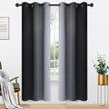 Yakamok Light Blocking Ombre Curtains, Room Darkening Grommet Window Drapes by Yakamok