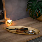 Hanobe Decorative Trays for Home Decor, Leaf Shaped Wood Key Bowl