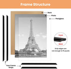 upsimples 12x16 Poster Frame, Easy Slide-In Assembly, Black, 3 Pack