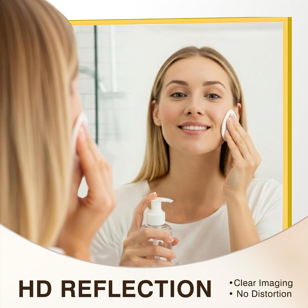 FICTOR Bathroom Vanity Mirror for Over Sink, 24" x 36", Gold