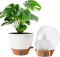 2 Pack 10 inch Plant Pots, Plastic Self Watering Planters