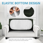 Leather Look Couch Cushion Covers Sofa Seat Slipcovers Sets Couches Furniture - Image 3