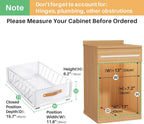 Pull out Cabinet Organizer,Heavy Duty Slide out Pantry Shelves Drawer Storage with Adhesive Nano Film,Sliding Mesh Cabinet Basket with Handle for Kitchen, Bathroom, Home, 11.8W" X 15.7"D X 6.2"H,White