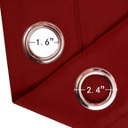 LEMOMO Blackout Curtains 52 x 120 Inch Long Red Curtains Set of 2 Panels Room - Image 5