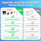 Sliding Window Locks with Key，6 Sets for Horizontal Vertica Window