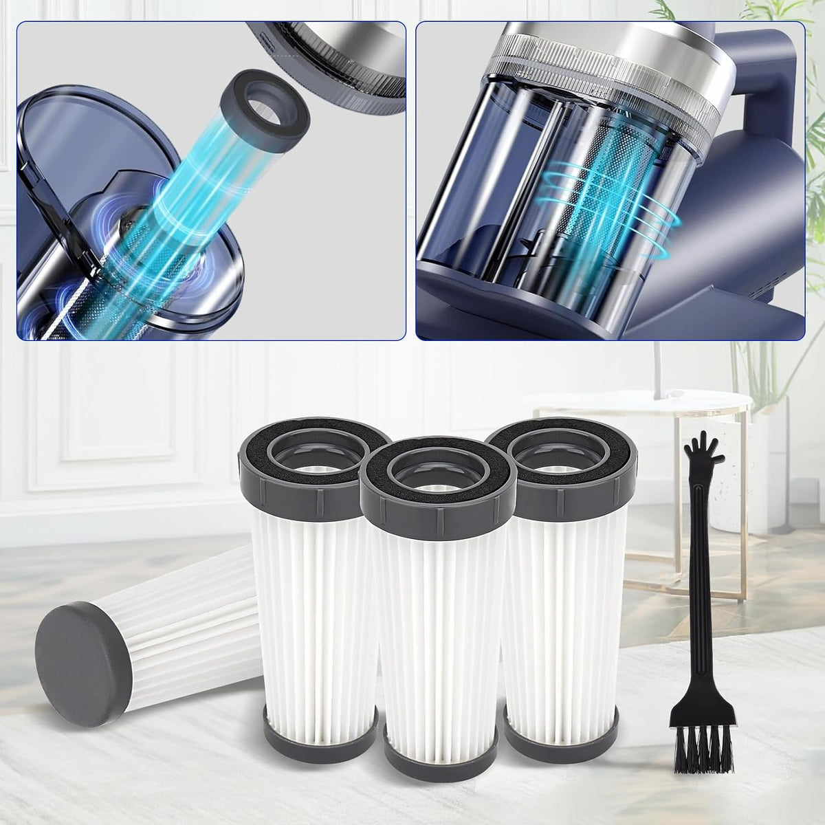 Mattress Vacuum Filters Compatible with Teant Mattress Bed Vacuum Cleaner