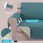 U-NICE HOME Loveseat Sofa Cover Reversible Couch Covers - Image 3