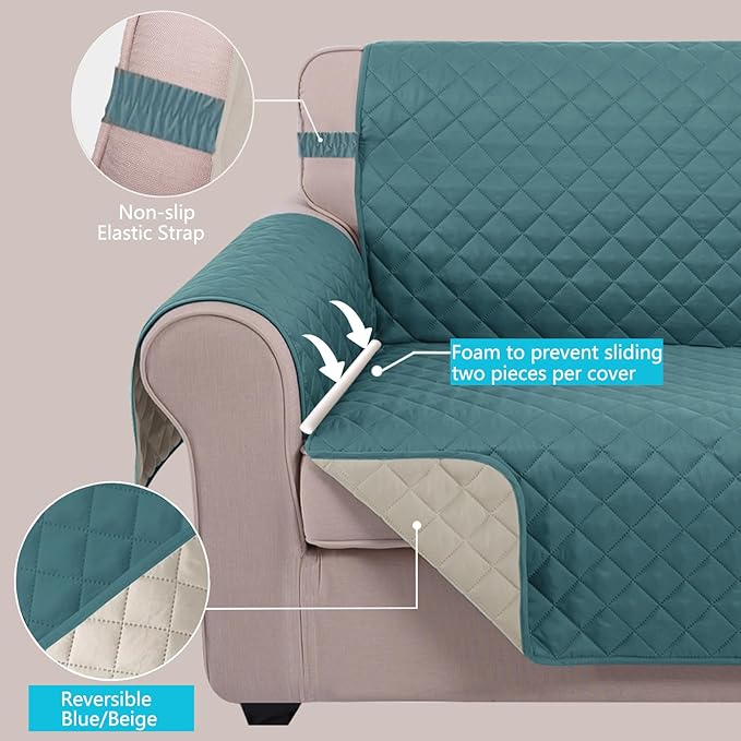 U-NICE HOME Large Sofa Cover Reversible Couch Cover - Image 3