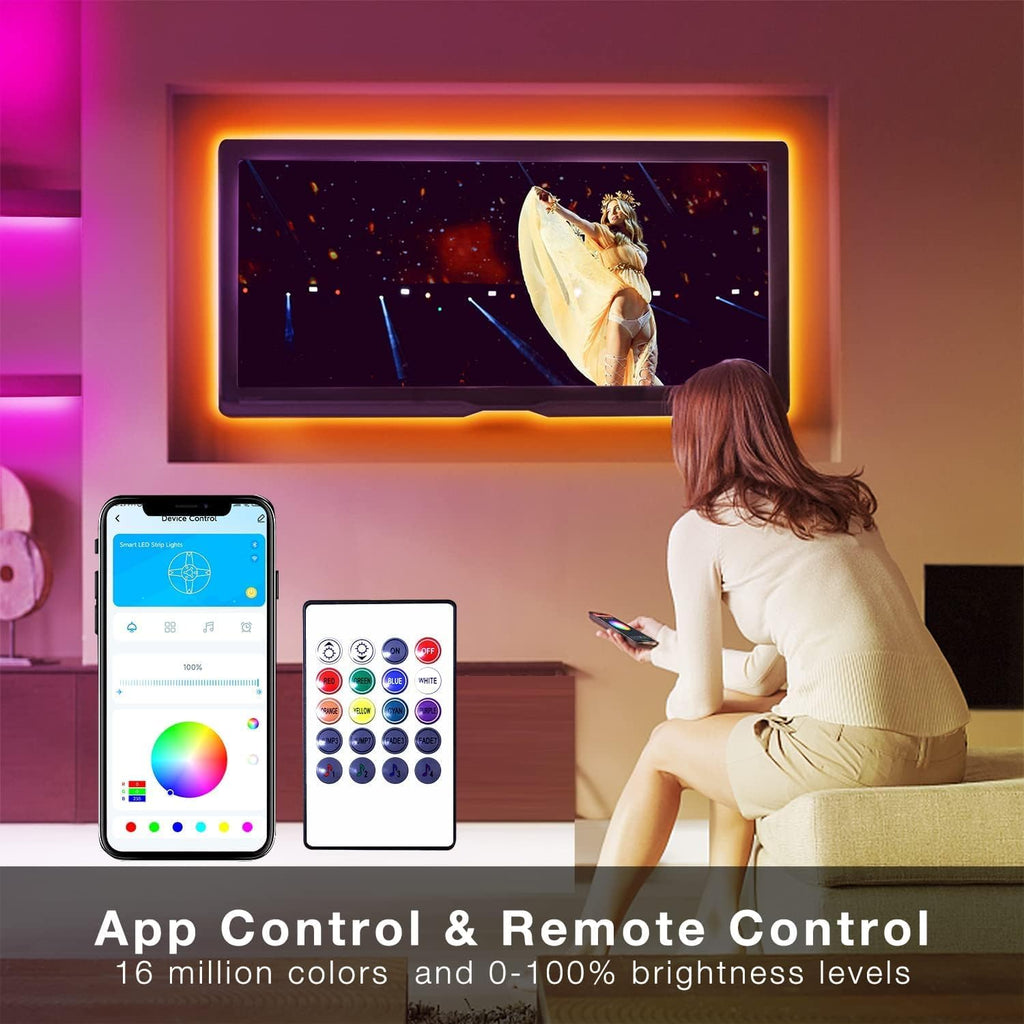 DAYBETTER 100 ft Smart WiFi Led Lights, RGB Led Strip Lights for Bedroom
