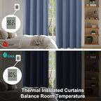 Simplebrand Ava Denim Blue Blackout Curtains - Image 6