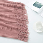BOURINA Coral Pink Throw Blanket 50 x90 Inches Textured Solid Soft Sofa Throw - Image 7