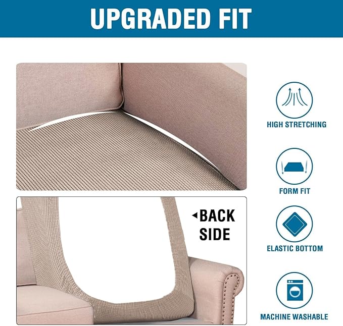 H.VERSAILTEX Super Stretch Individual Chaise Cover Sectional Couch Covers - Image 6