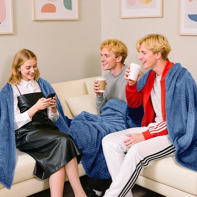 4 Pack Fleece Throw Blankets 50x60 Inches – 270 GSM Ultra Soft Flannel - Image 2