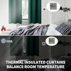 BGment Green Blackout Curtains 72 Inch Length 2 Panels Set, Grommet Thermal - Image 4