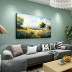 Wapluam Canvas Wall Art For Bedroom Wall Decor For Living Room Modern Office Decorations Pastoral Wall Paintings Scenery Abstract Watercolour Farmhouse Pictures Canvas Artwork Room Home Decor Mural