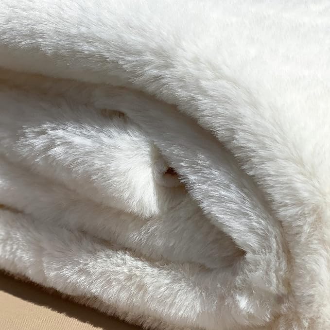ORINOVA White Fluffy Living Room Rugs 6x9 Area Rug Washable Shag Rugs - Image 9