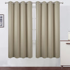 LEMOMO Beige Thermal Blackout Curtains/52 x 72 Inch/Set of 2 Panels Room by Lemomo