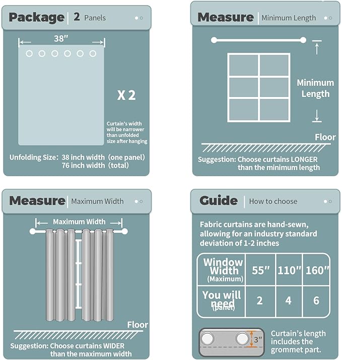 BGment Room Darkening Curtains 54 Inches Long - Image 6