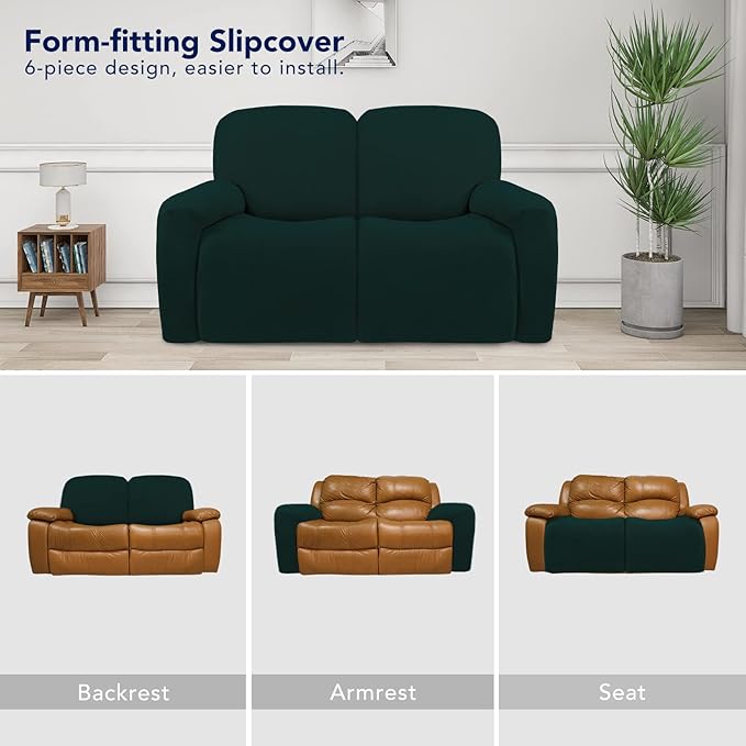 PureFit Super Stretch Loveseat Recliner Sofa Couch Cover - Image 4