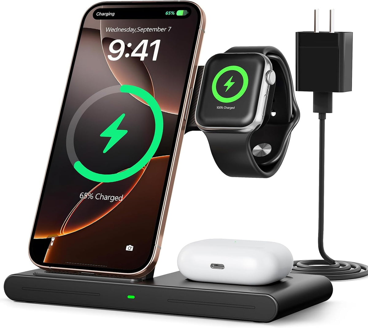 2026 Travel Portable Wireless Fast Charging Station for Apple
