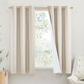 NICETOWN Linen Blackout Cold Blocking Curtains 63" Long by NICETOWN