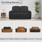 PureFit Super Stretch Loveseat Recliner Sofa Couch Cover - Image 4