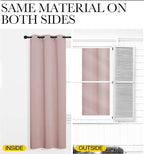 NICETOWN Modern Blackout Curtains Noise Reducing, Blush Pink, 2 Panels - Image 5