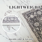 Hallway 4x8 Washable Runner Rug: Oriental Stain Resistant Entryway Kitchen Rug - Image 6