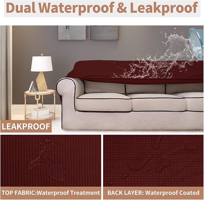Easy-Going 100% Waterproof Chair Couch Cover, Dual Waterproof Sofa Cover - Image 3