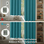 Simplebrand Ava Teal Blackout Curtains - Image 6