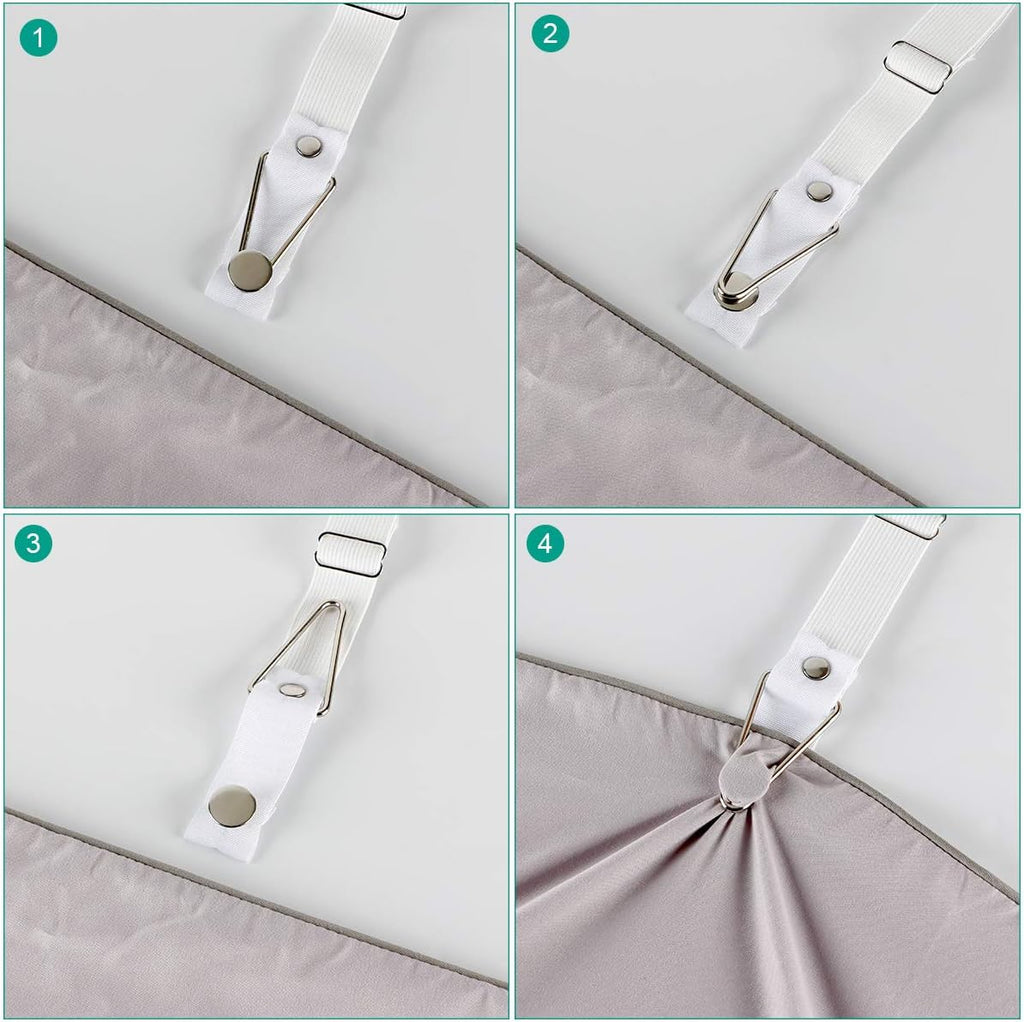 Bed Sheet Holder Straps- Adjustable Fitted Sheet Clips Bed Sheet Fastener Suspenders Elastic Gripper Holder Used for Bed Sheets,Mattress Covers, Sofa Cushion(Set of 4)