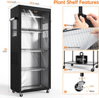 Bstrip Indoor Greenhouse with Grow Light, Oxford Fabric Grow Tent